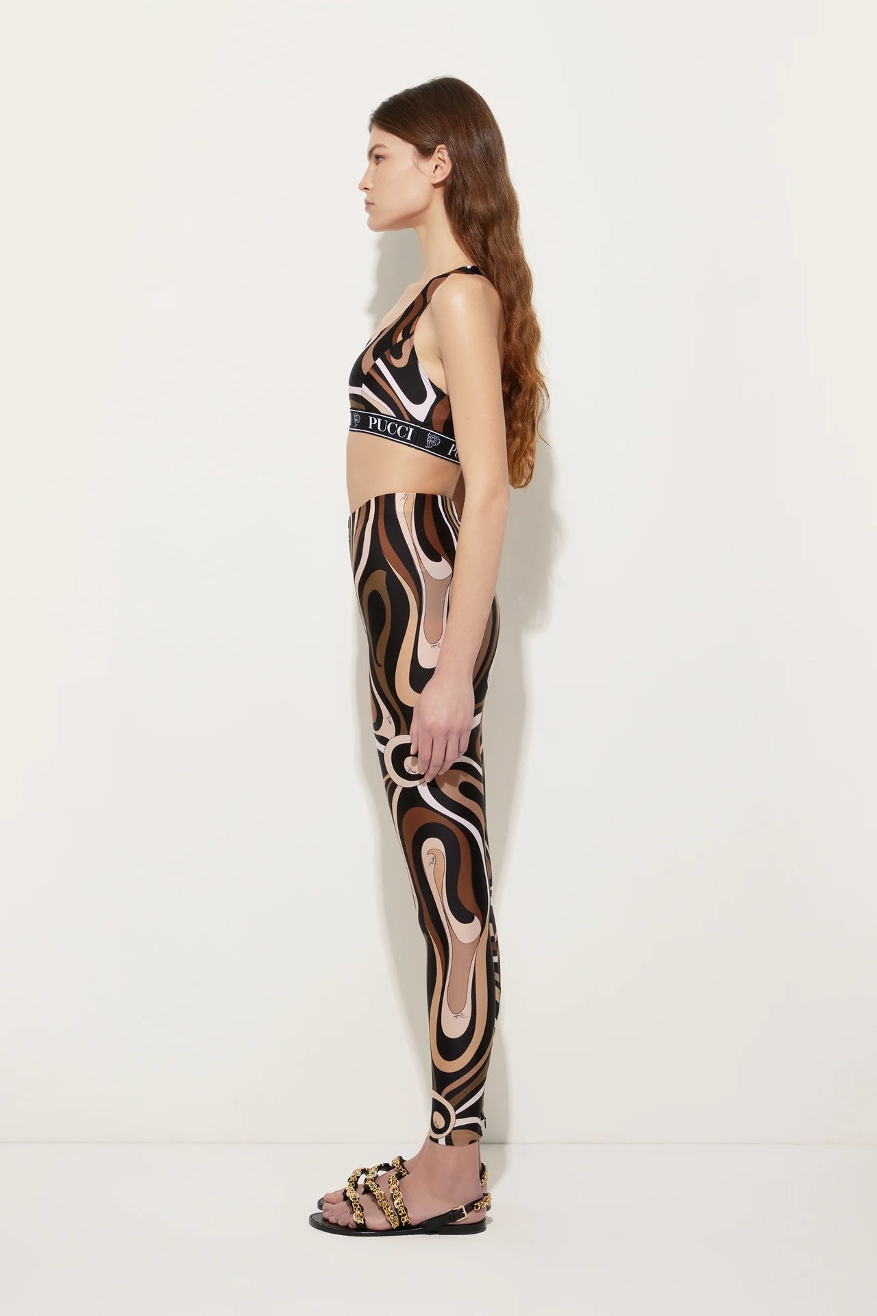 Emilio Pucci Geometric Eye Print Tank Top Leggings 2 Piece Set Women