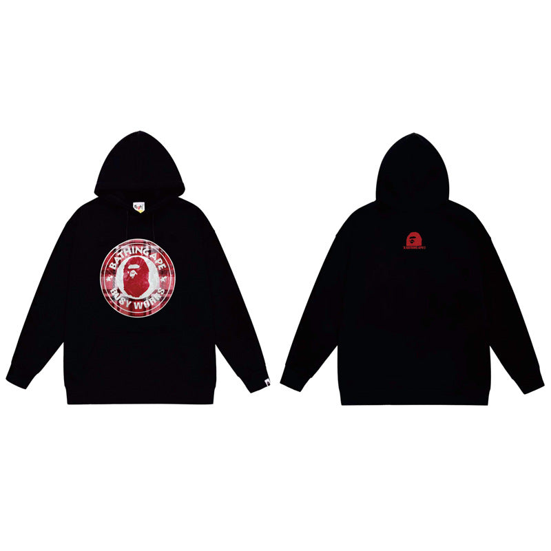 BAPE Ape Head Graphic Hoodie Camo Print Loose Cotton Pullover