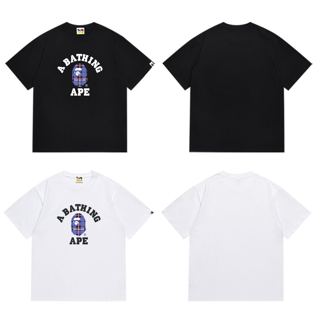 BAPE Ape Head Graphic Print Short Sleeve Tee Streetwear Unisex