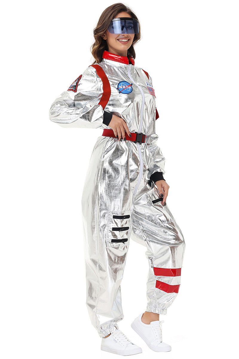 Halloween Women Astronaut Space Suit Cosplay Pilot Jumpsuit Party Sets