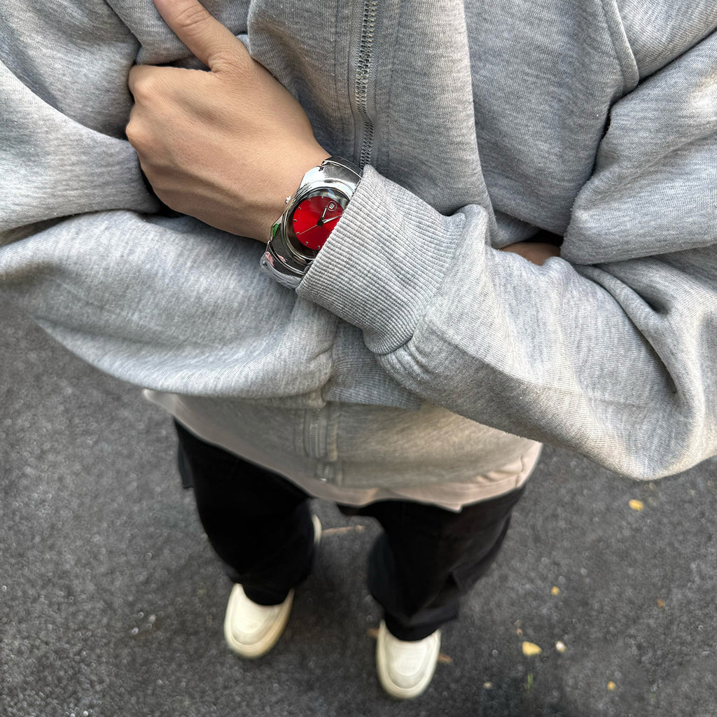 Y2K Irregular Oval Quartz Wrist Watch