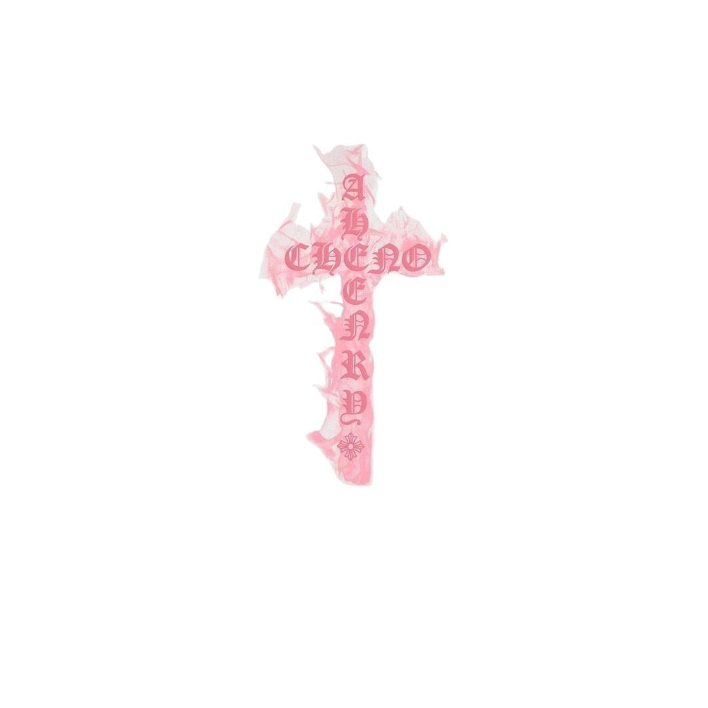 Chrome Hearts Color Sanskrit Cross Print Short Tee Unisex Y2K