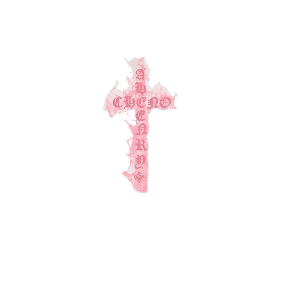 Chrome Hearts Color Sanskrit Cross Print Short Tee Unisex Y2K