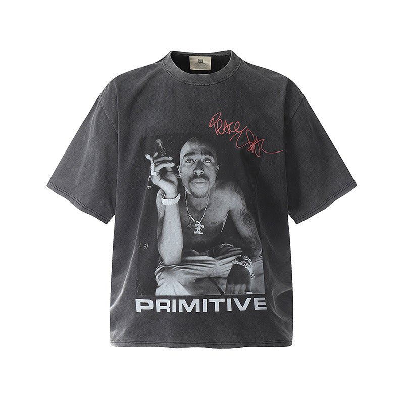 Travis Scott VTG Washed Rapper Athlete Mike Tyson Oversized Tee