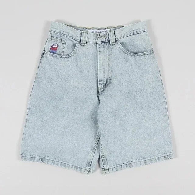Polar Broken Promises Jaded London Style Y2K Baggy Denim Jort Shorts
