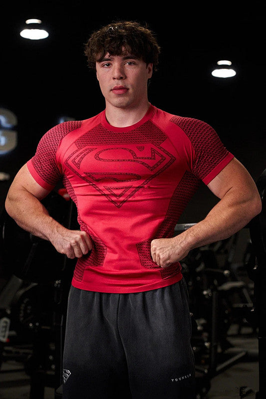 YOUNGLA 4117 Superman Compression Tees