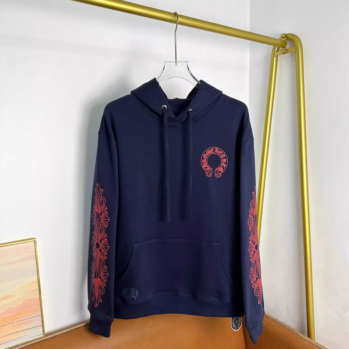 Chrome Hearts Hoodie Horseshoe Cross ST.BARTH Anchor Fleece Pullover