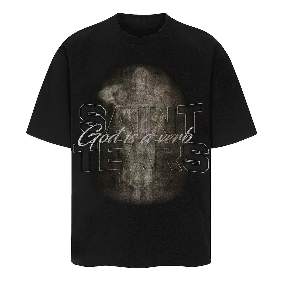 Saint Michael Vintage Multi‑Graphic Oversized Tee Streetwear Unisex
