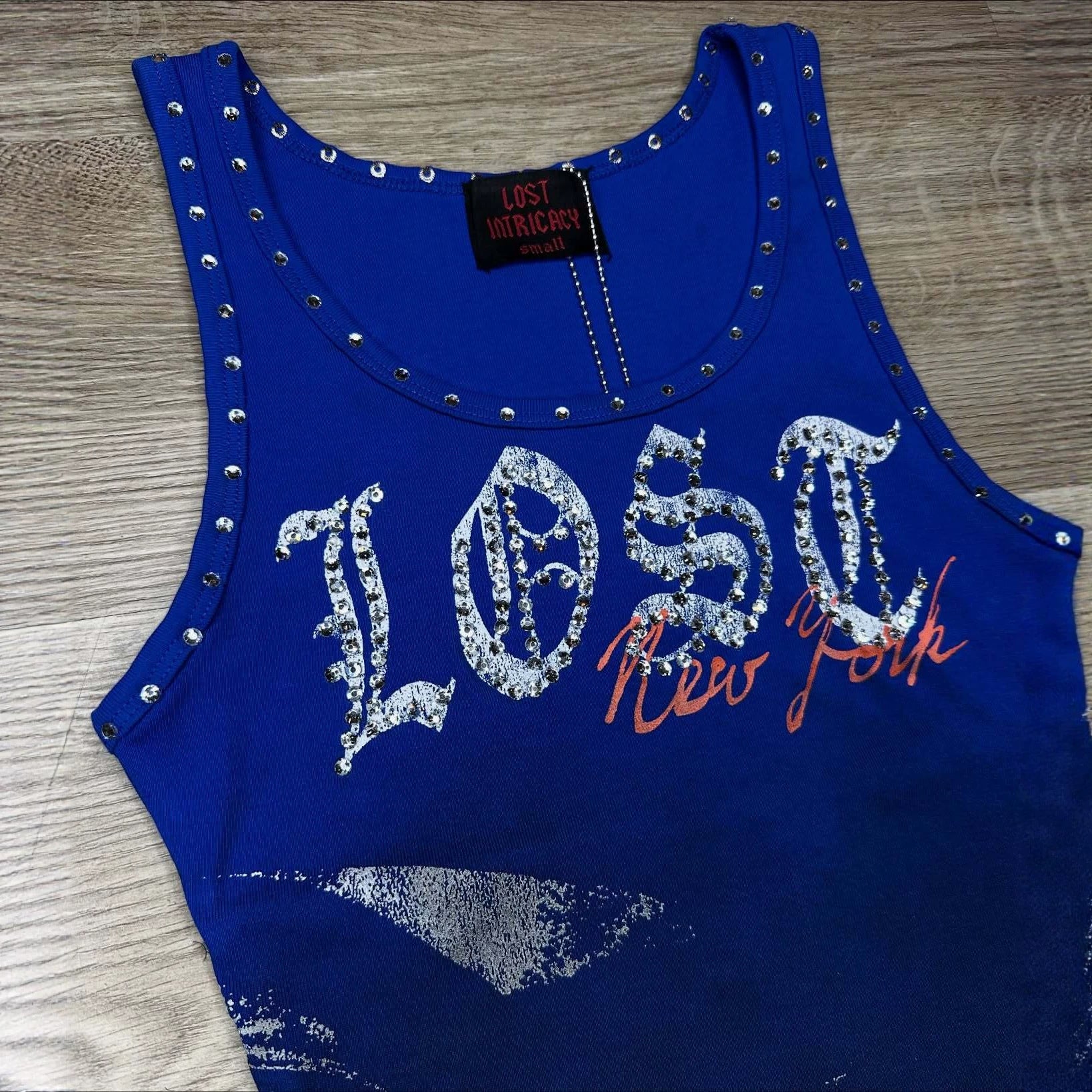 Lost Intricacy Blue Grim Glam Crop Top Shorts 2 Piece Set Women