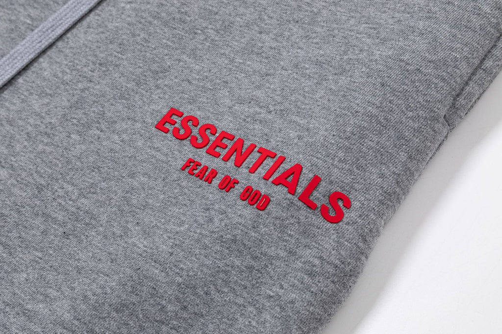 Fear Of God Essentials Red Rubber Letter Casual Pants