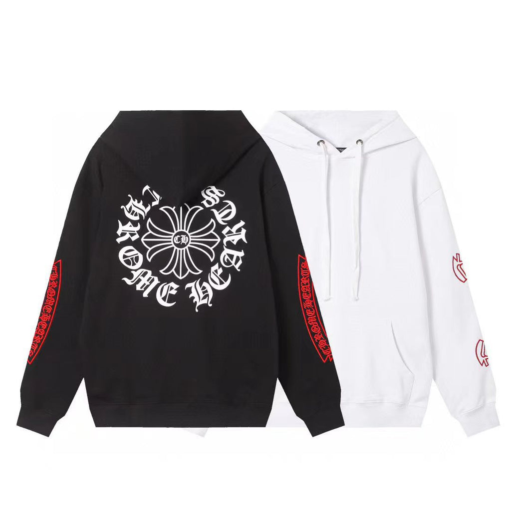 Chrome Hearts Gothic Graphic Print Pullover Hoodie Streetwear Unisex