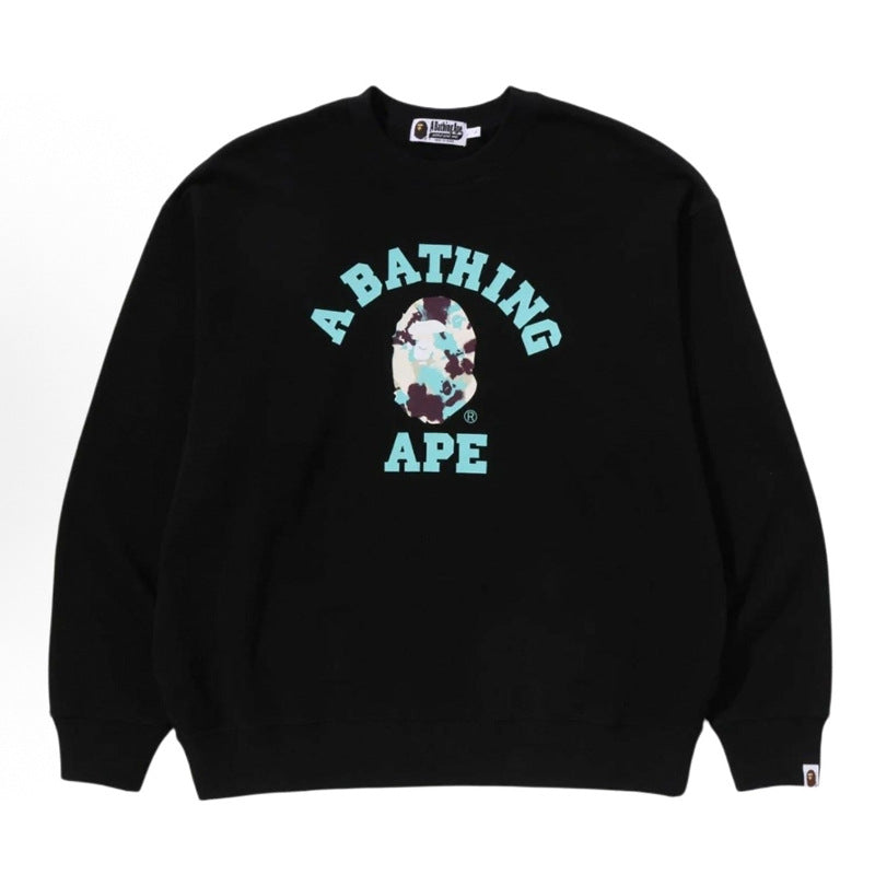 Bape Camo Ape Head Graphic Washed Oversized Crewneck Streetwear