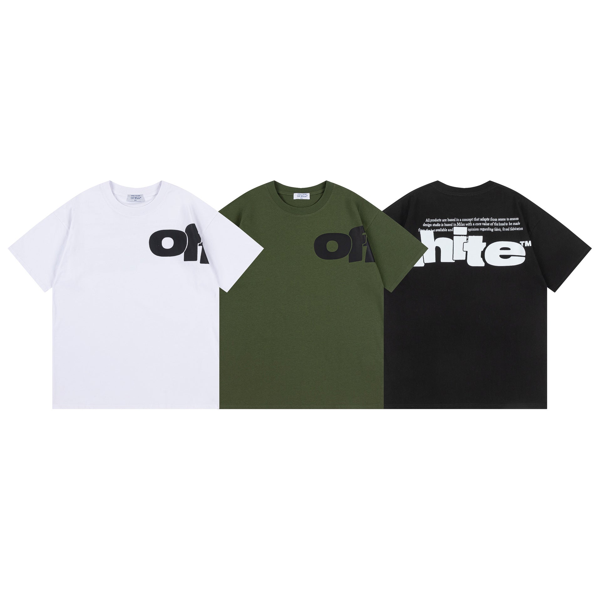 Off-White Big Letter Print Crew Neck Short Sleeve T Shirt Unisex
