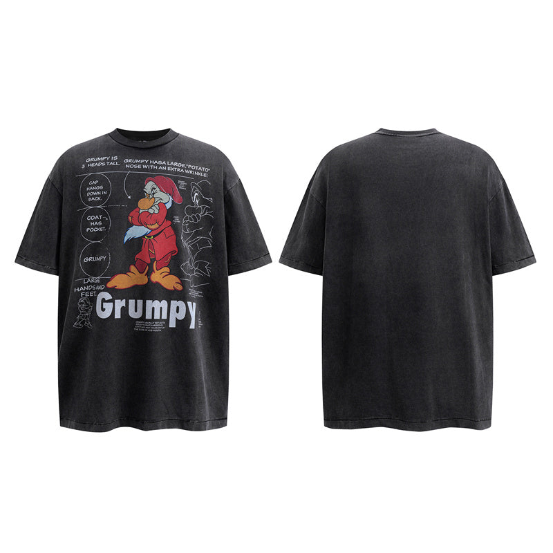 Saint Michael Vintage Washed Distressed Hole Loose Streetwear T-Shirt