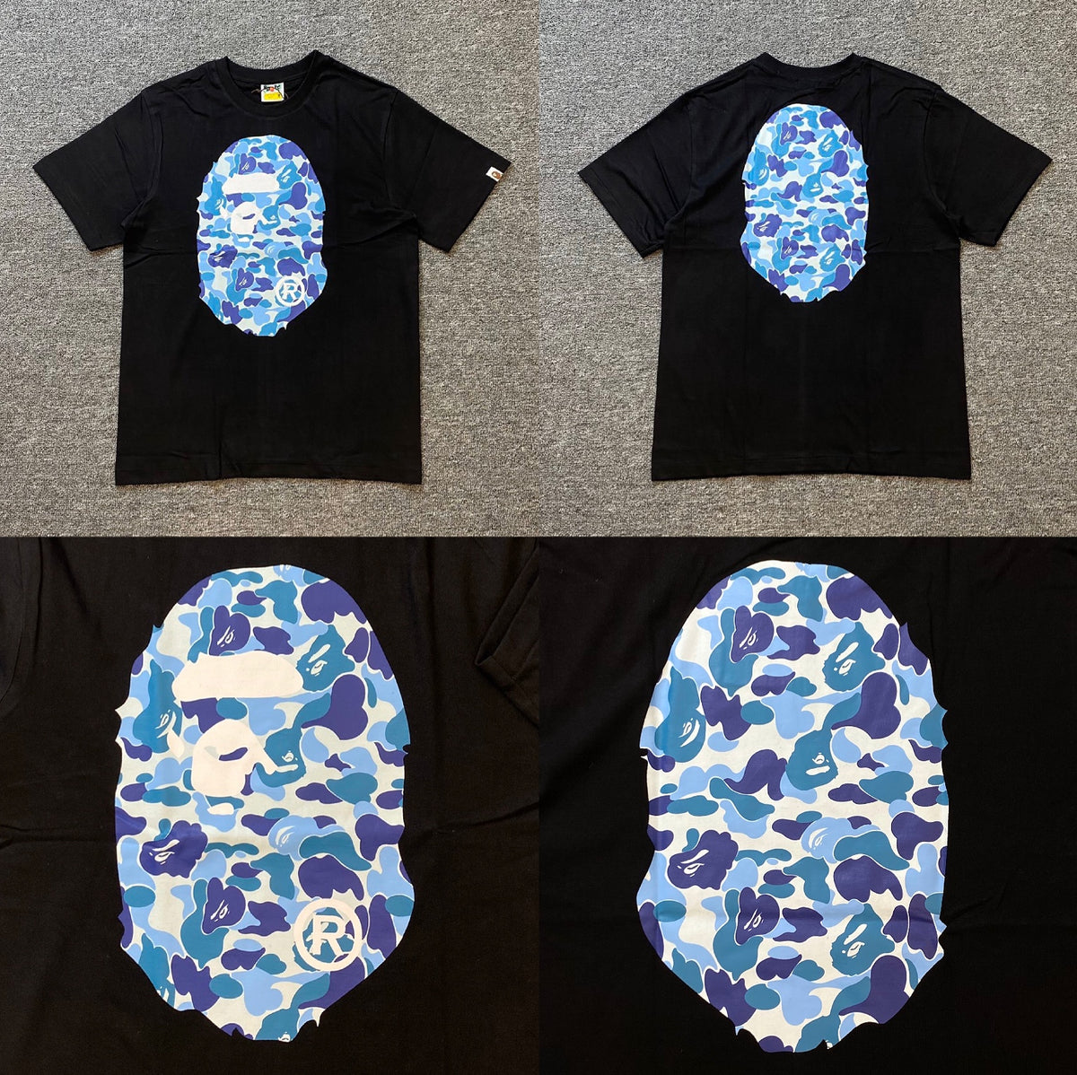 Bape Ape Head Camo Graphic Oversized Short Sleeve Tee Multi‑Style