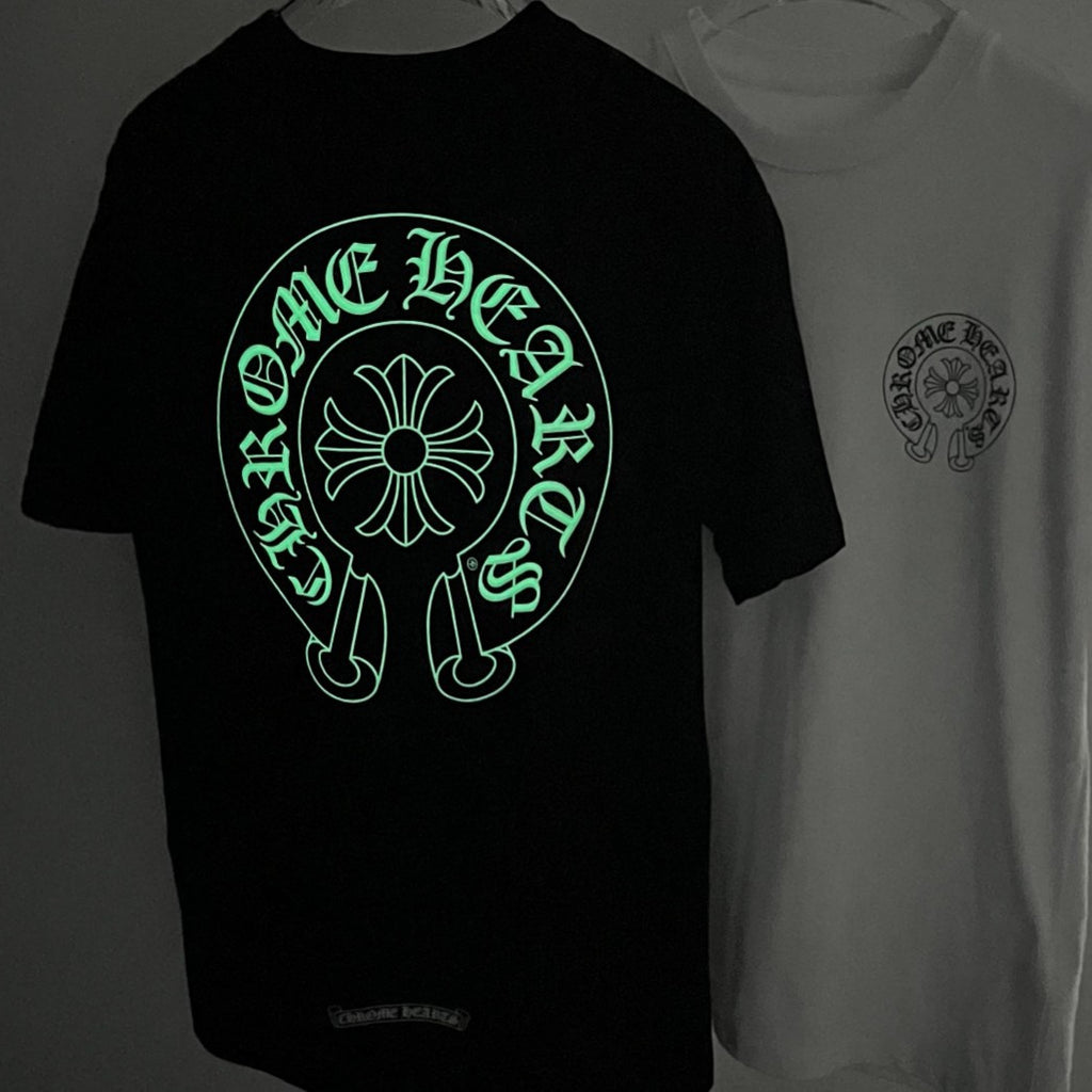 Chrome Hearts Horseshoe Sanskrit Glow In Dark Short Sleeve Tee Unisex