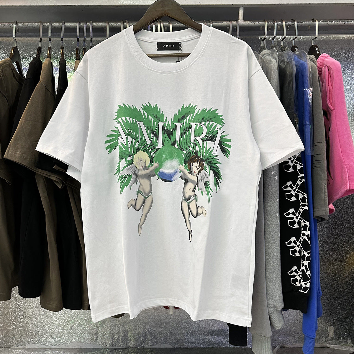 Amiri Peace Dove Graphic Oversized Tee Streetwear Unisex