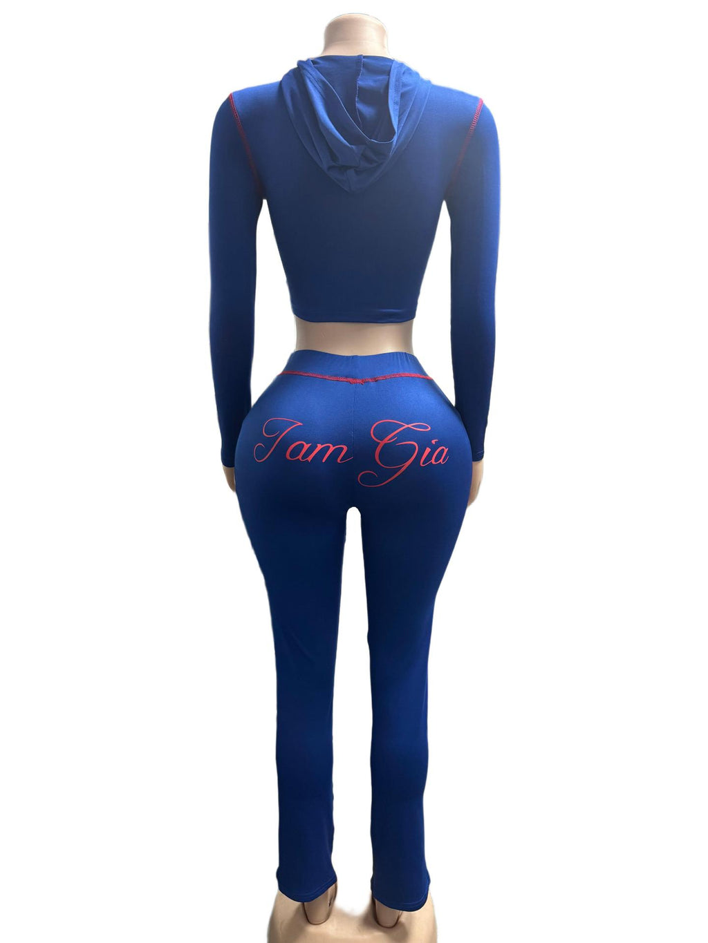 I.AM.GIA Contrast Trim Zip Hoodie Pants 2 Piece Set Women