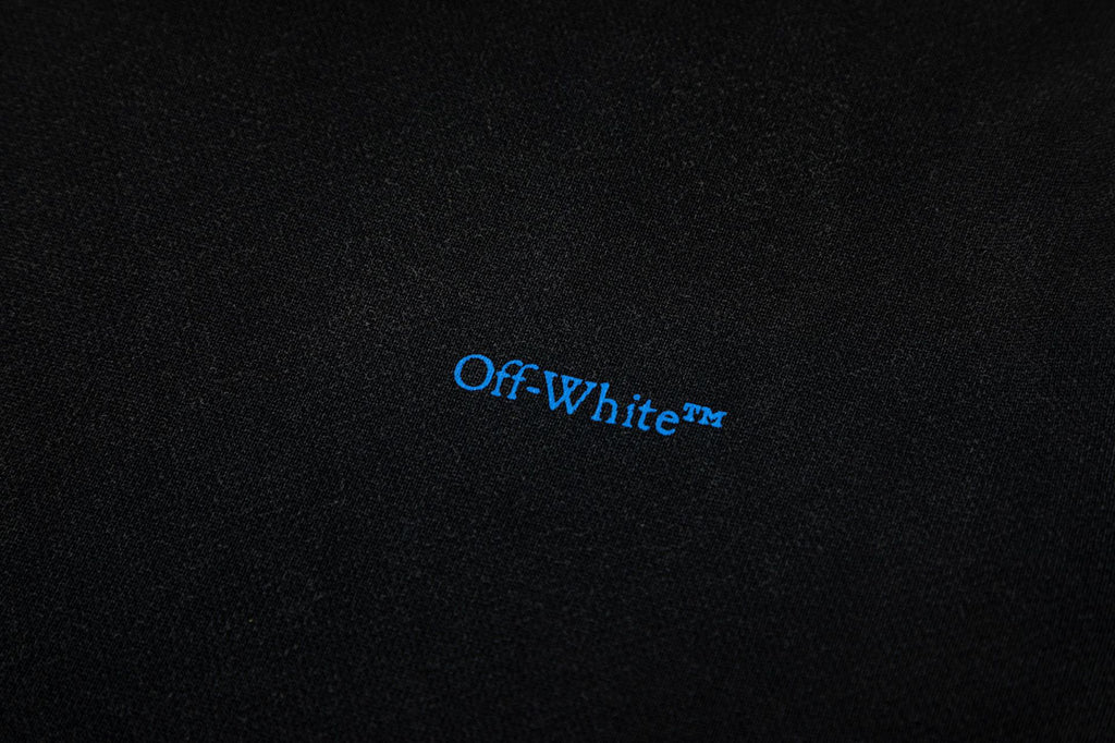 Off-White Pocket Portrait Letter Print Pullover Hoodie Unisex
