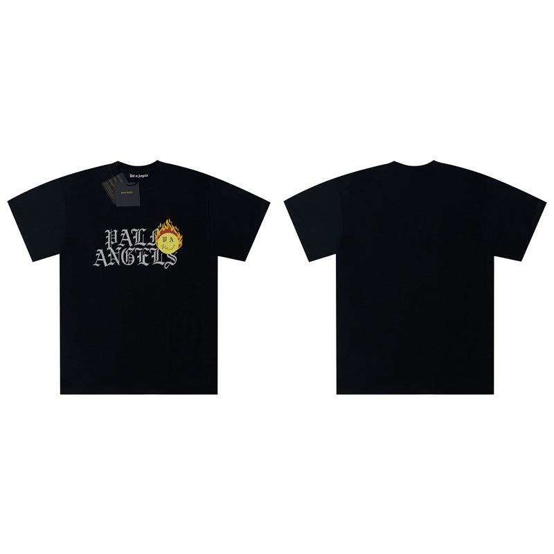 Palm Angels Graphic Print Tee Loose Crew Neck Streetwear T-Shirt