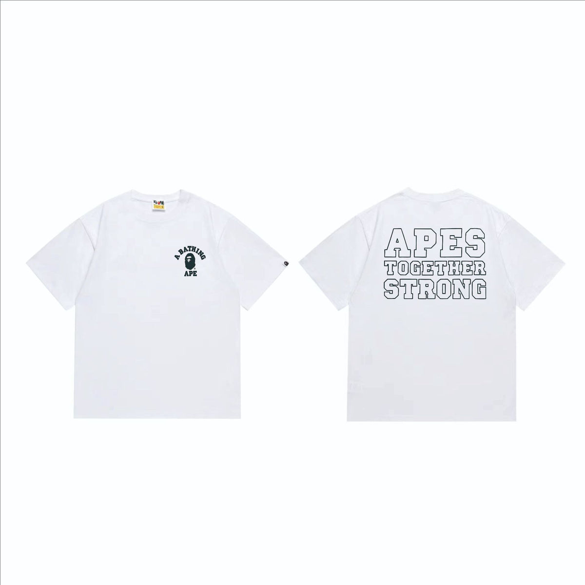 Bape Multi‑Ape‑Head Graphic Oversized Tee Streetwear Unisex