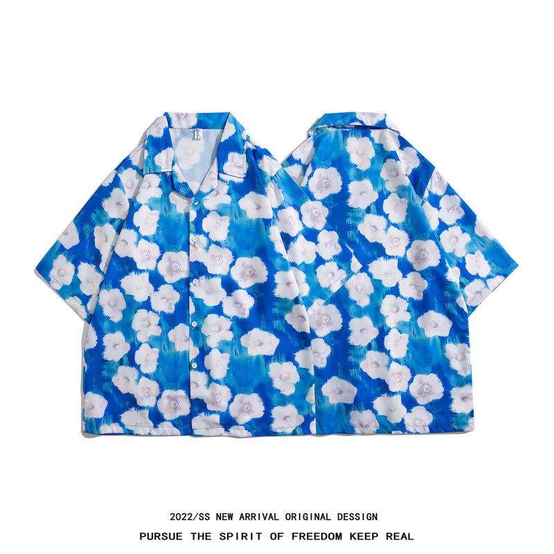Mens Camp Collar Tropical Hawaiian Floral Short Sleeve Beach Shirt  South2101-2126