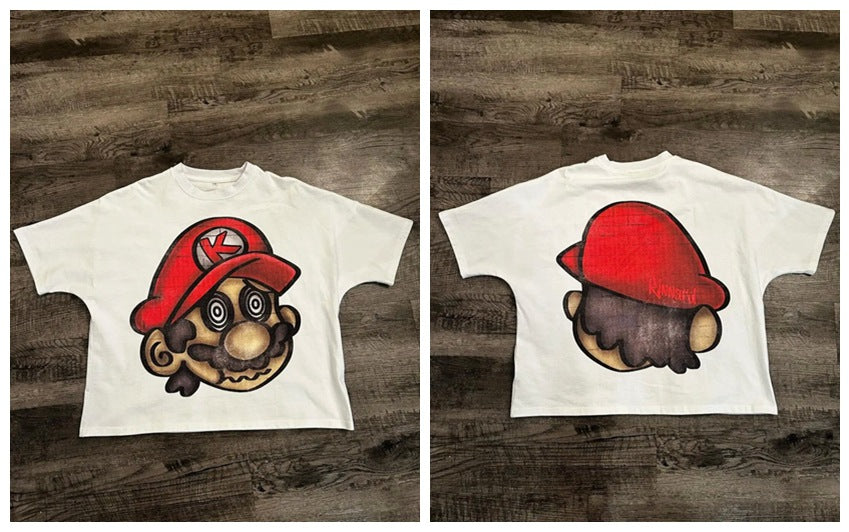 Y2K Cartoon & Anime Graphic Unisex Oversized Streetwear Cotton Tee
