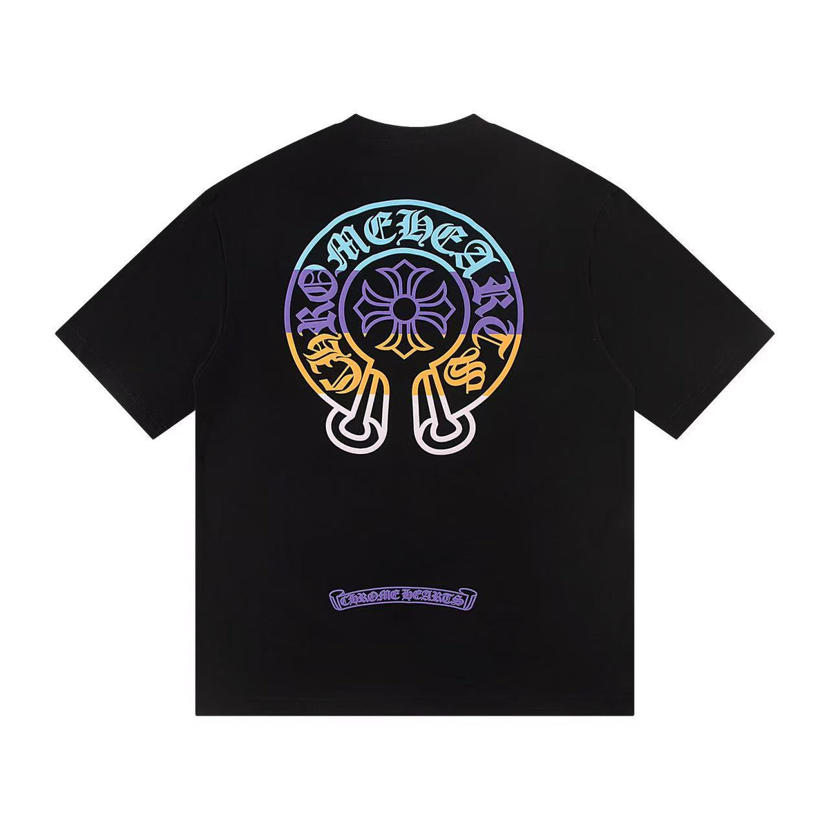 Chrome Hearts Horseshoe Cross Print Short Sleeve Tee Unisex