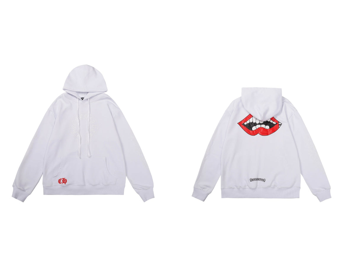 Chrome Hearts Horseshoe Cross Hoodie Goth Streetwear Graphic Pullover