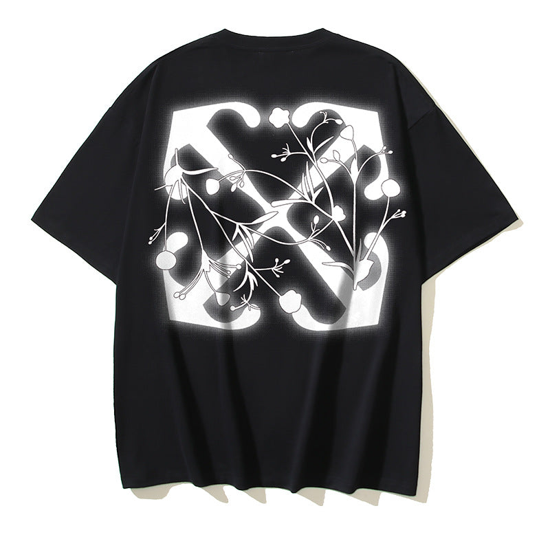Off‑White Multi‑Sketch Arrow Graphic Oversized Tee Streetwear Unisex