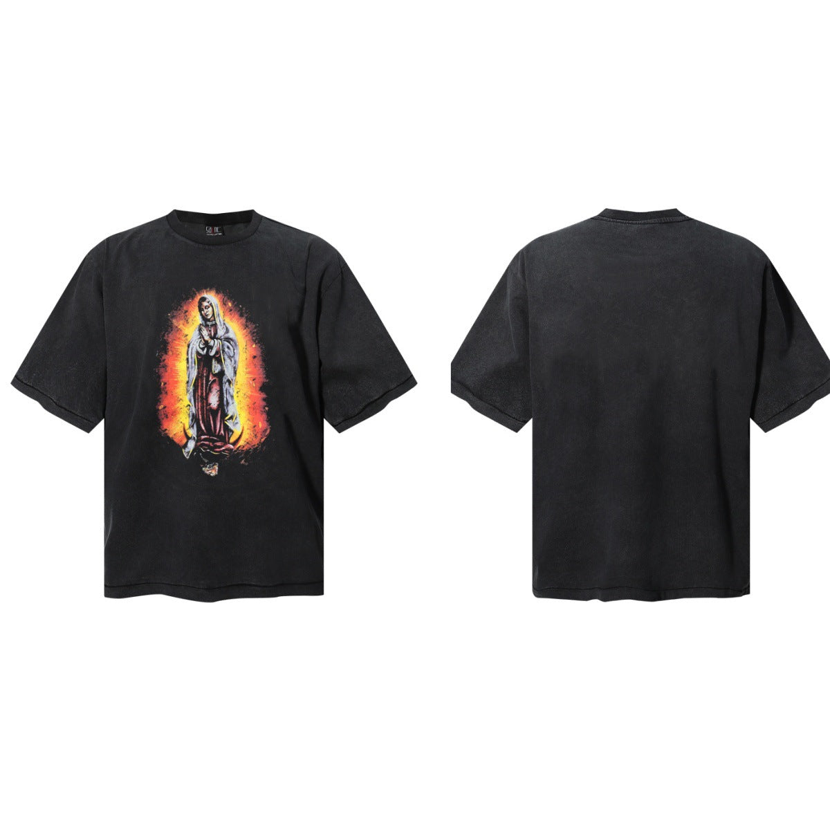 Saint Michael Vintage Washed Graphic Print Loose Streetwear T-Shirt