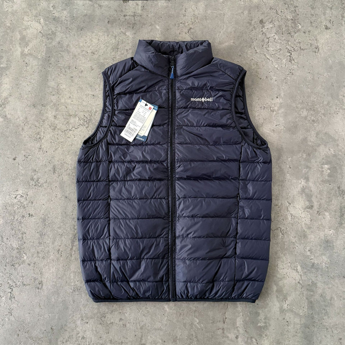 Montbell Plasma Down Vest Stand Collar Zip Ultralight Warm Gilet