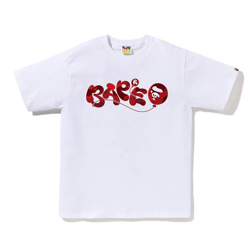 BAPE Ape Head & Shark Graphic Tee Loose Unisex Streetwear T-Shirt