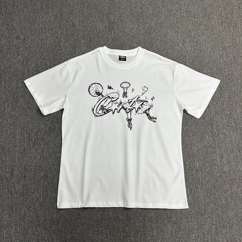 Corteiz Alcatraz Logo Letter Crew Neck Short Sleeve T‑Shirt Unisex