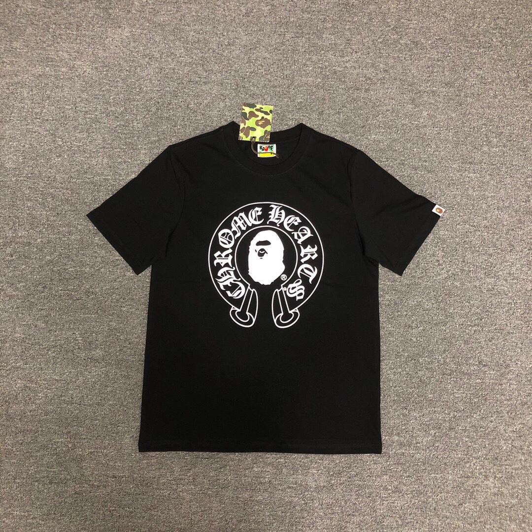 BAPE Classic Camo Ape Head Letter Print Loose Unisex Casual T-Shirt