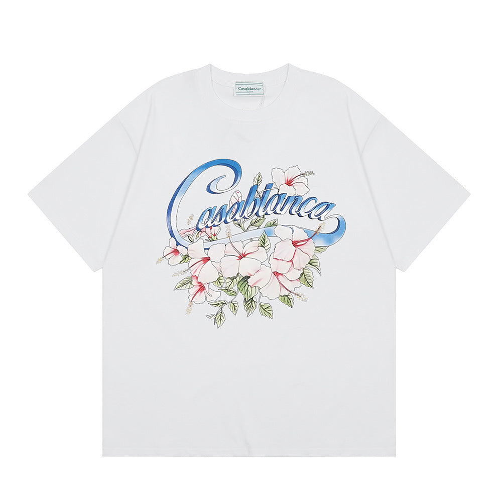Casablanca Multi‑Print Tennis Floral Graphic Oversized Tee Streetwear