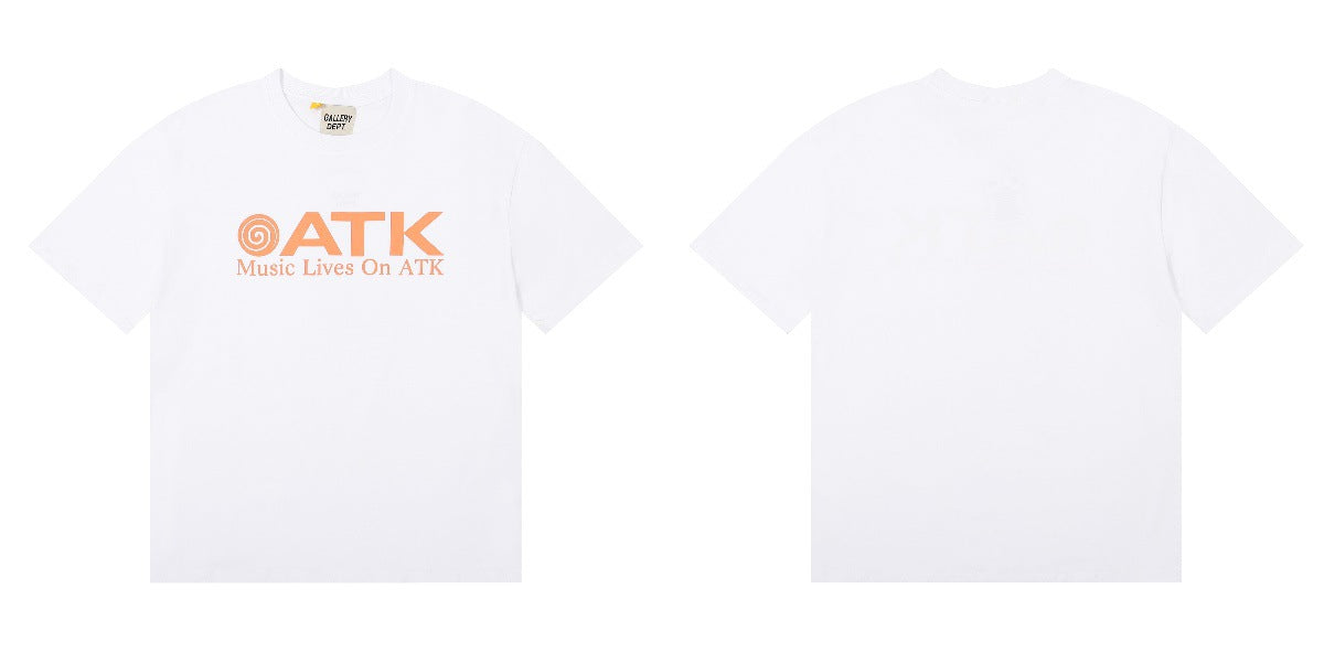 Gallery Dept Tie Dye Washed Graffiti Print Crew Neck T‑Shirt Unisex