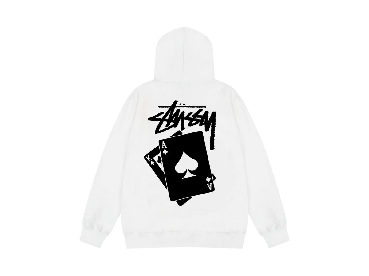 Stussy Zip Up Hoodie Multi Graphic Letter Print Streetwear Jacket