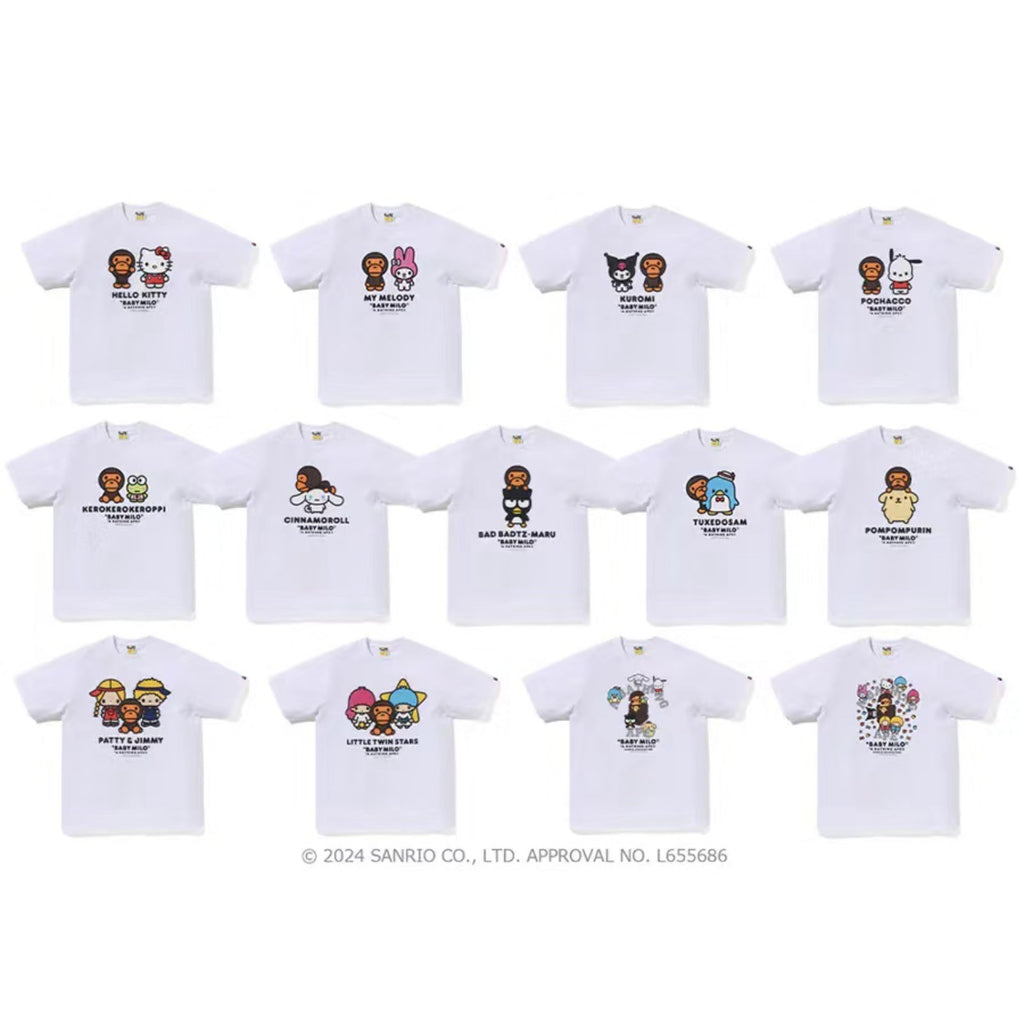 BAPE Baby Milo x Sanrio Characters Graphic T-Shirt Unisex