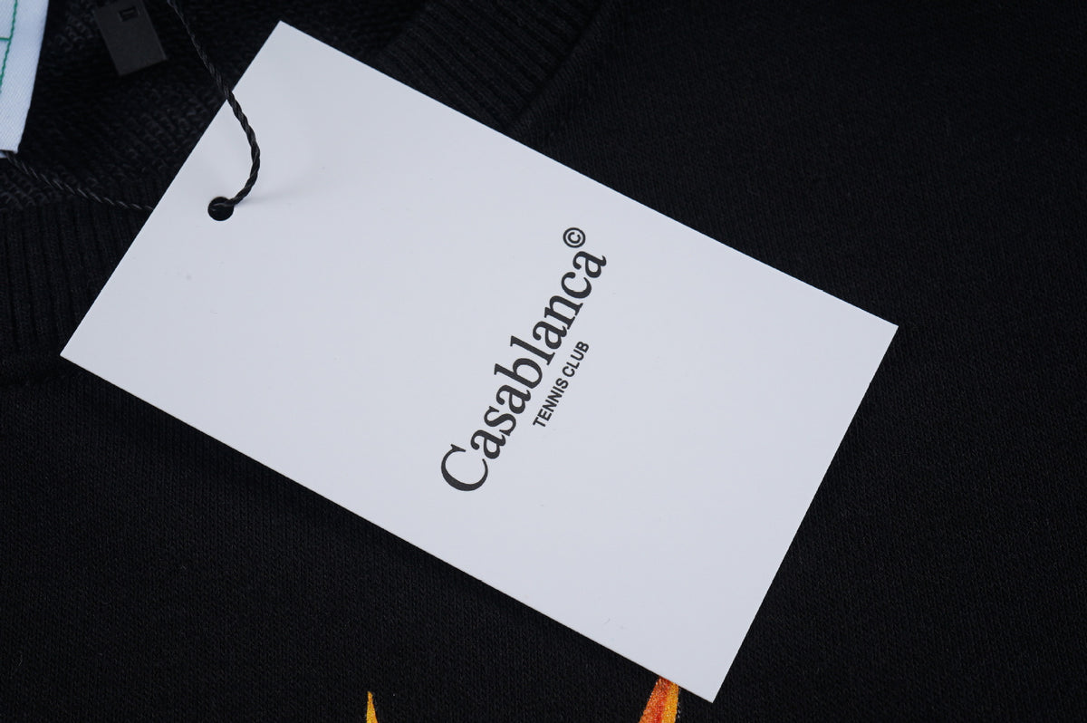 Casablanca Tennis Club Graphic Crewneck Sweatshirt Men Casual Pullover