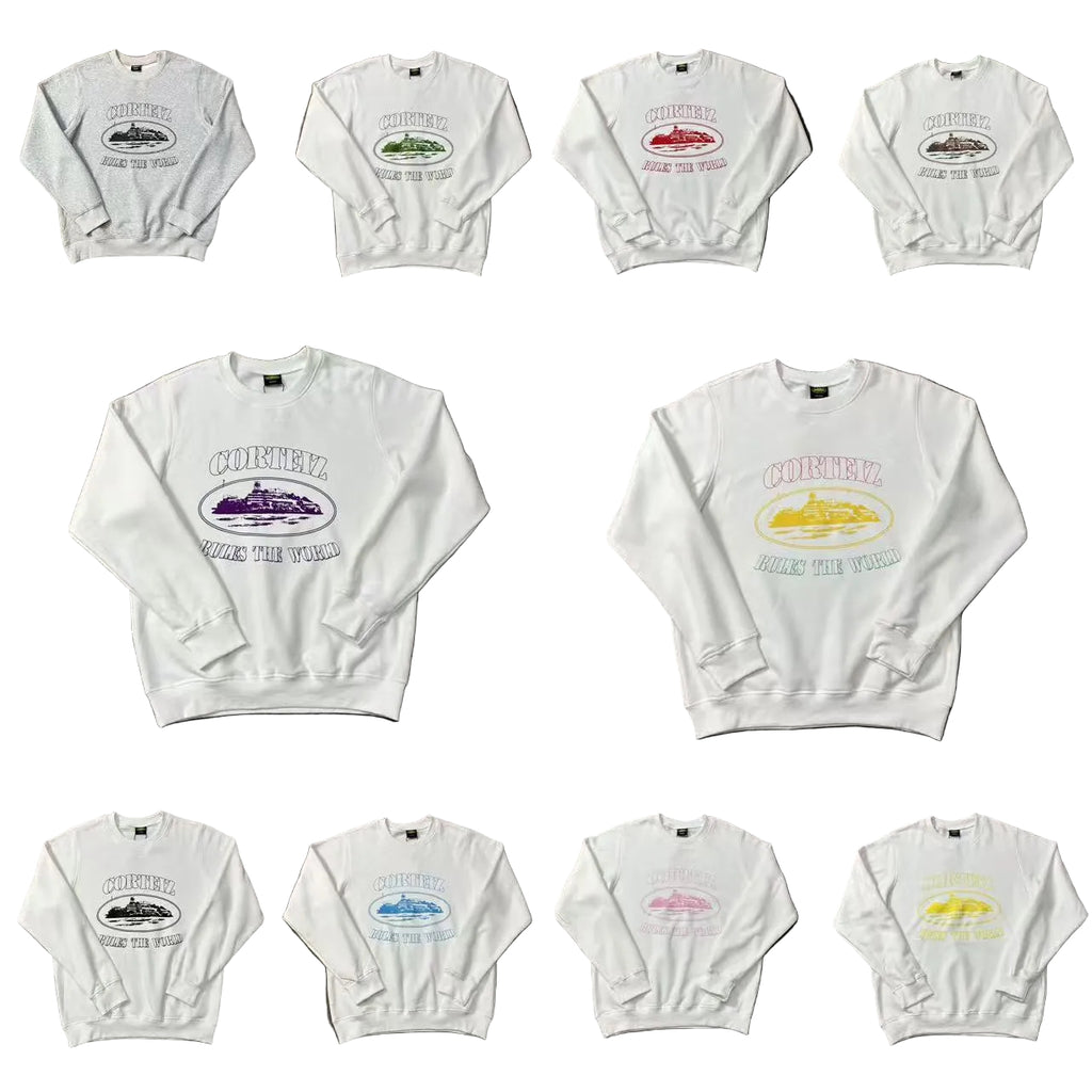 Corteiz Island Letter Graphic Oversized Crewneck Streetwear