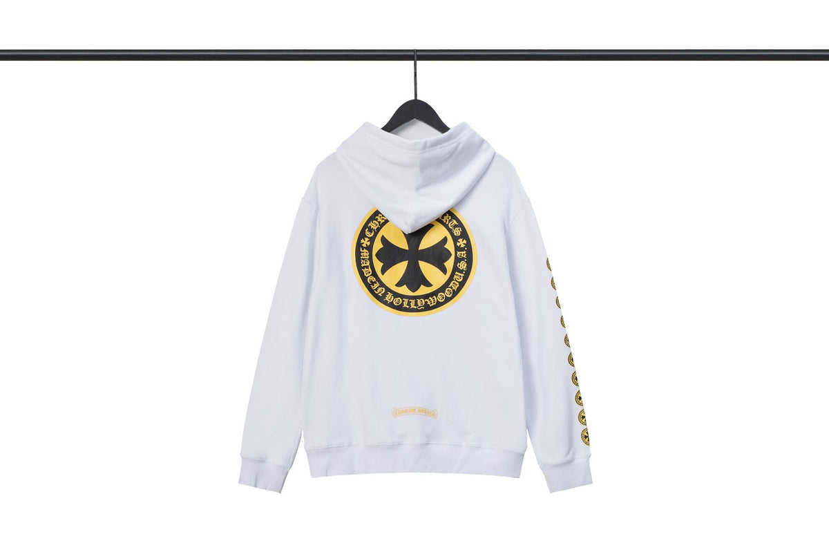 Chrome Hearts Multi‑Cross Sanskrit Graphic Oversized Hoodie Streetwear