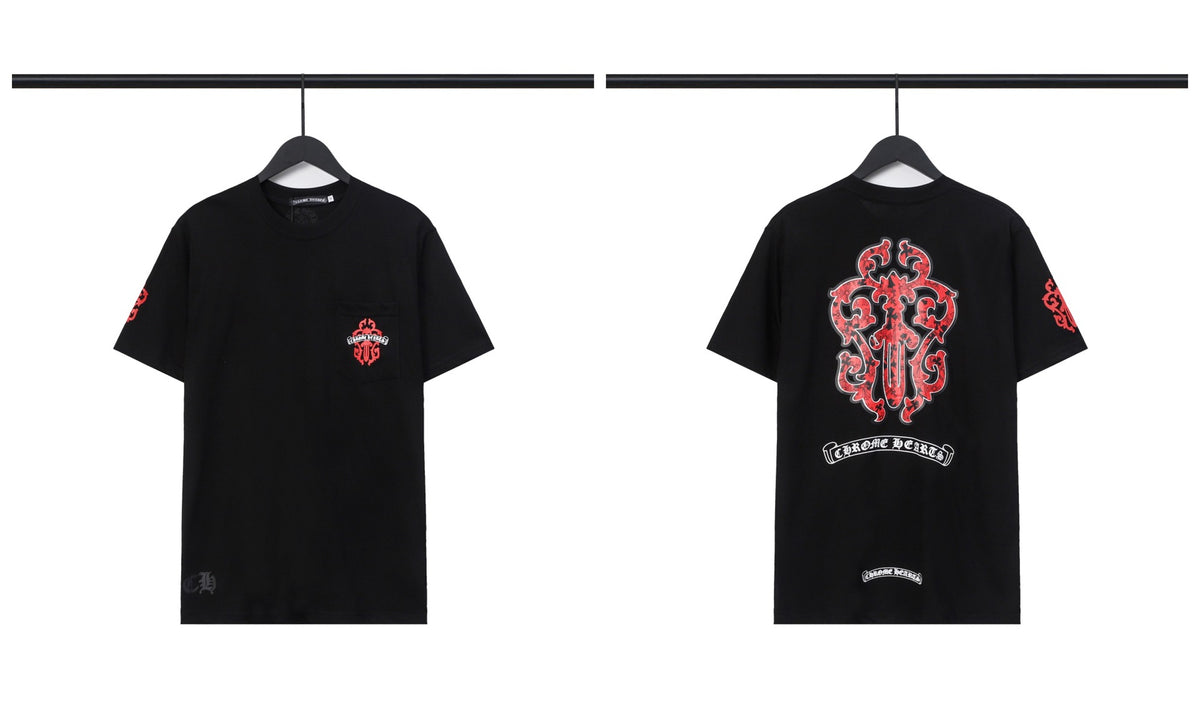 Chrome Hearts Cross Letter Graphic Short Sleeve Tee Streetwear Unisex