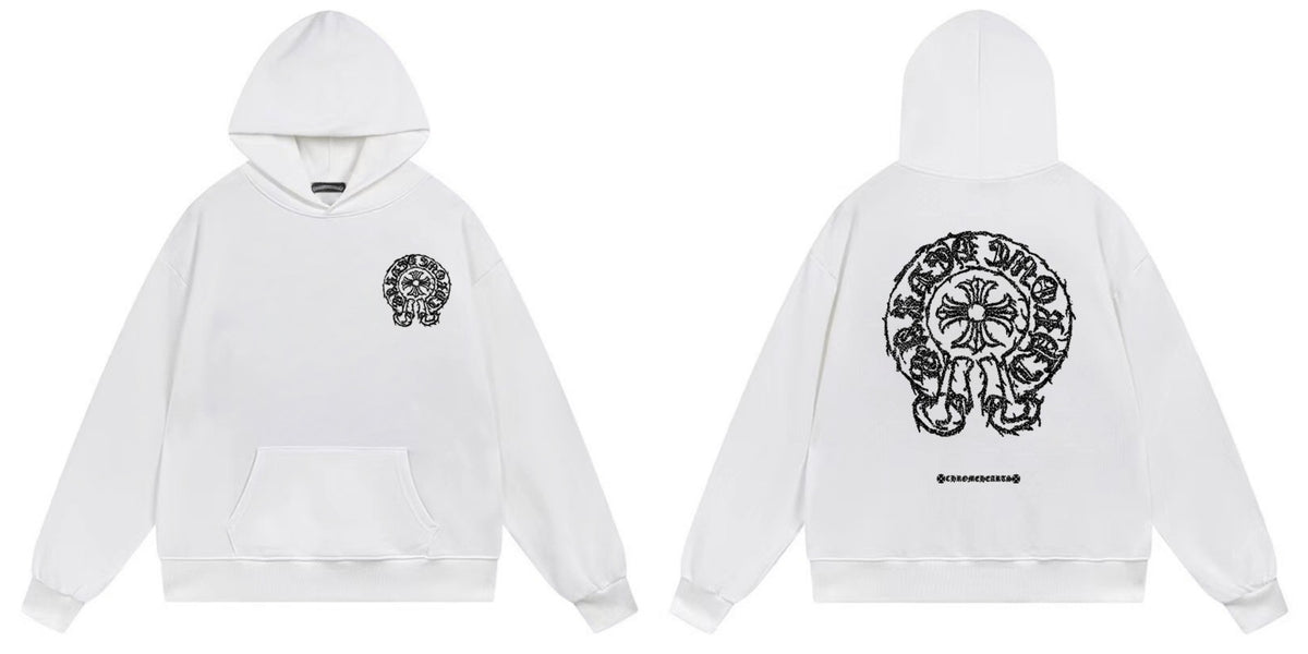 Chrome Hearts Cross Horseshoe Hoodie Vintage Goth Streetwear Pullover