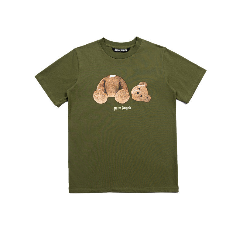 Palm Angels Teddy Bear Graphic Tee Loose Unisex Streetwear T-Shirt
