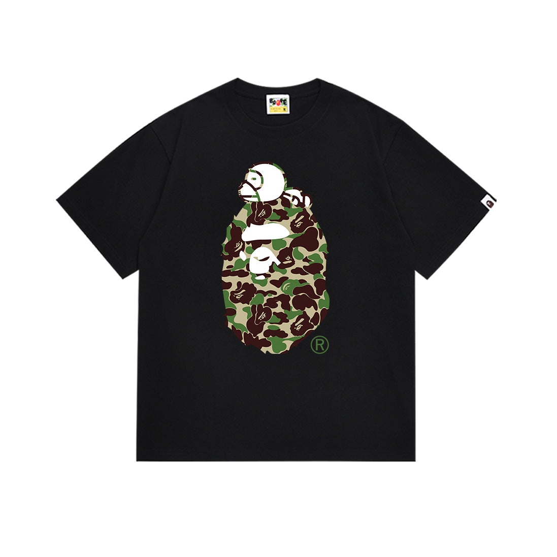BAPE Camo Ape Head Graphic Print Short Sleeve Tee Streetwear Unisex