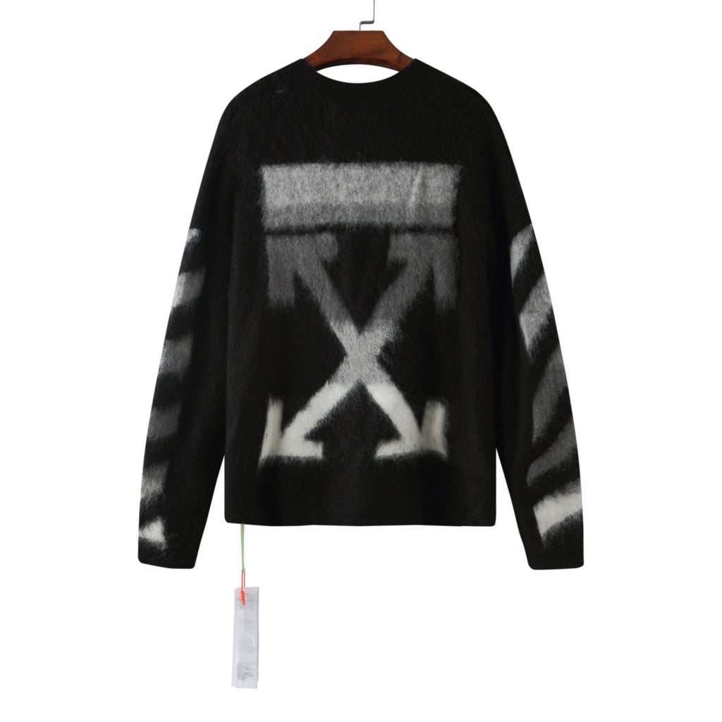 Off-White Diag Ombre Brushed Knit Crewneck Arrows Jumper