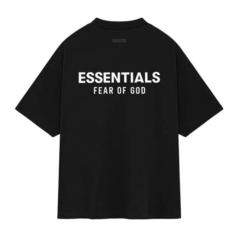 Fear Of God Essentials Rubber Print Letter Crew Neck Short Sleeve T Shirt