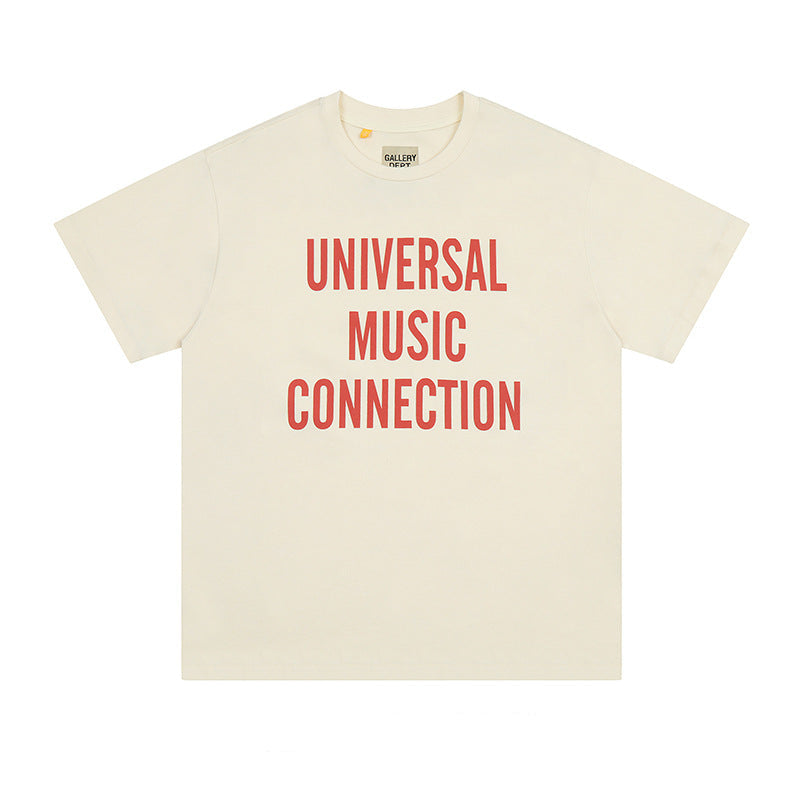 Gallery Dept Vintage Print Loose Short Sleeve Streetwear T-Shirt