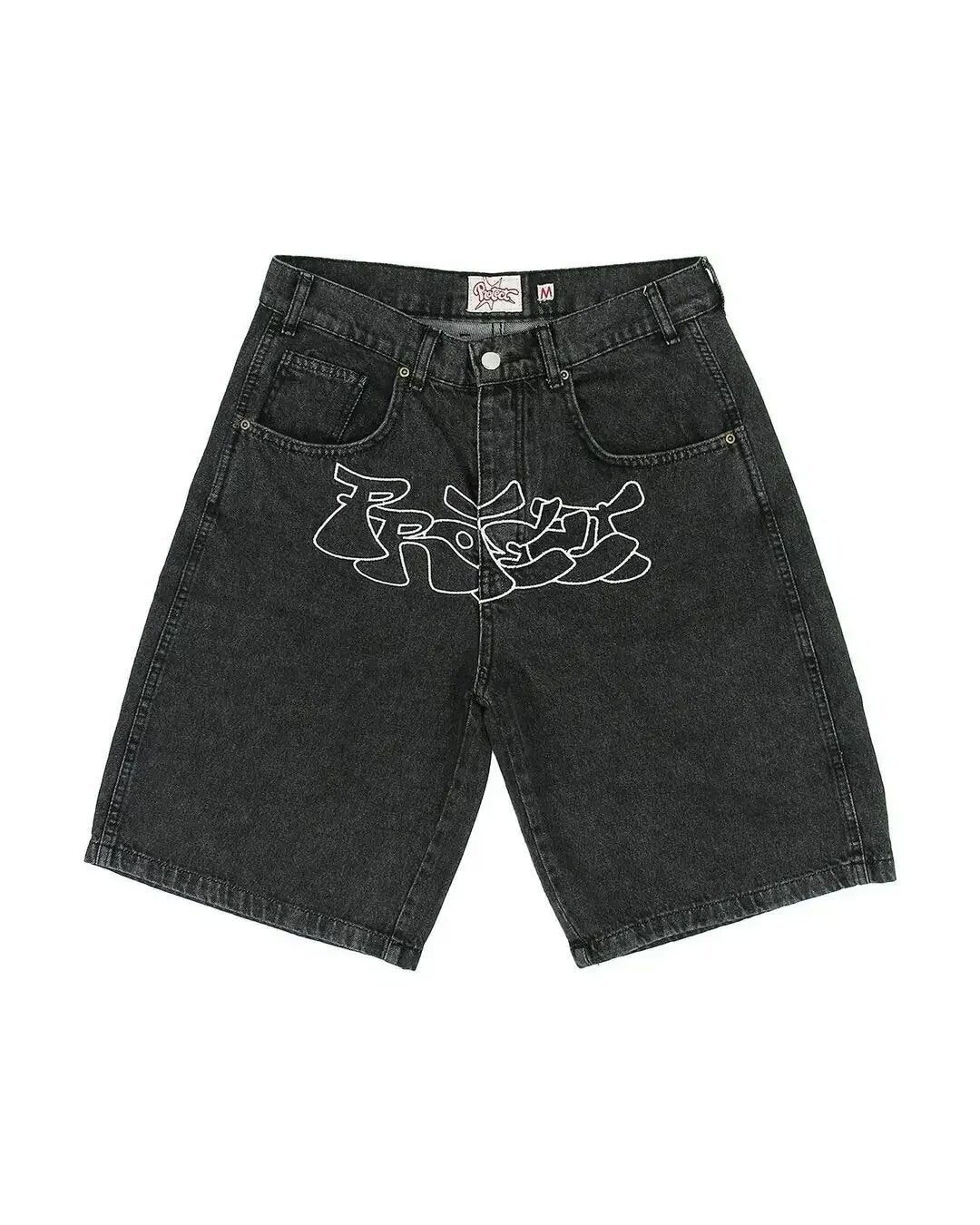 Polar Broken Promises Jaded London Style Y2K Baggy Denim Jort Shorts